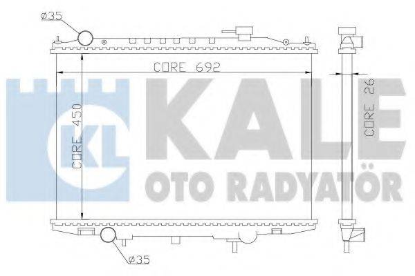 Радіатор охолодження Nissan NP300 (08-), Pick Up (98-) 2.5D (362900) KALE OTO RADYATOR KALE OTO RADYATOR 362900