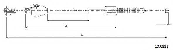 CABOR 100333 Тросик газу