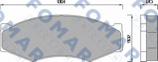 Колодки гальмівні дискові FOMAR FRICTION FO 441581