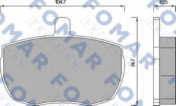 Колодки гальмівні дискові FOMAR FRICTION FO 543081