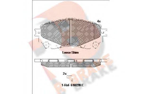 R BRAKE RB2126 Комплект гальмівних колодок, дискове гальмо