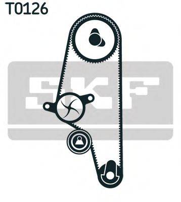 Ремкомплект ременя ГРМ з водяним насосом (VKMC01107) SKF SKF VKMC 01107