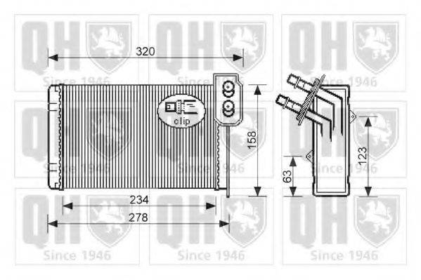 QUINTON HAZELL QHR2230 Теплообмінник, опалення салону