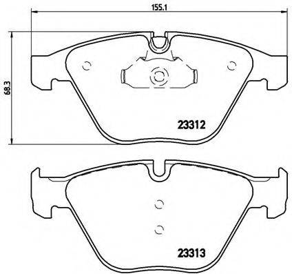 Комплект гальмівних колодок з 4 шт. дисків BREMBO P 06 054