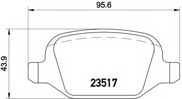 Комплект гальмівних колодок BREMBO P 23 065