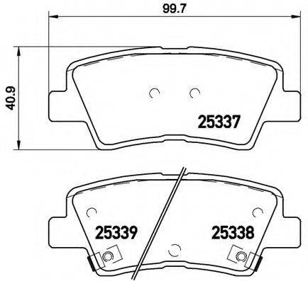 Комплект гальмівних колодок BREMBO P 30 067