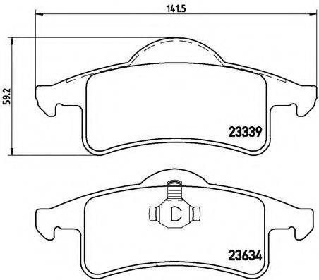 Комплект гальмівних колодок BREMBO P 37 006