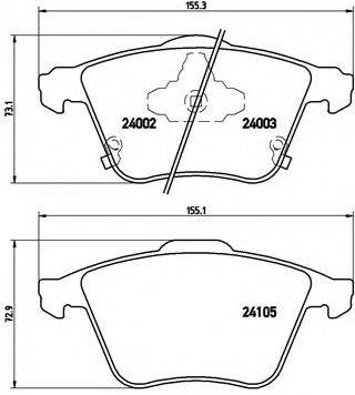 Гальмівні колодки дискові BREMBO P 49 038