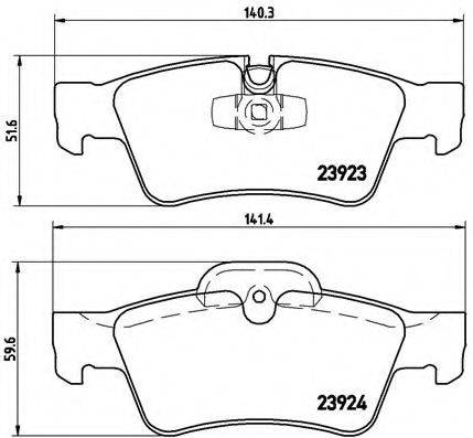 Комплект гальмівних колодок з 4 шт. дисків BREMBO P 50 064