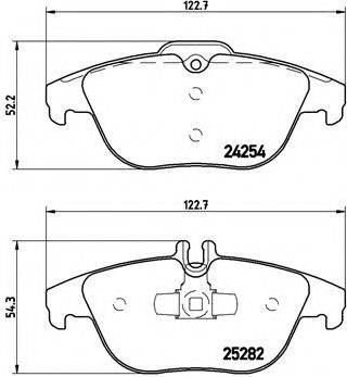 Комплект гальмівних колодок BREMBO P 50 104