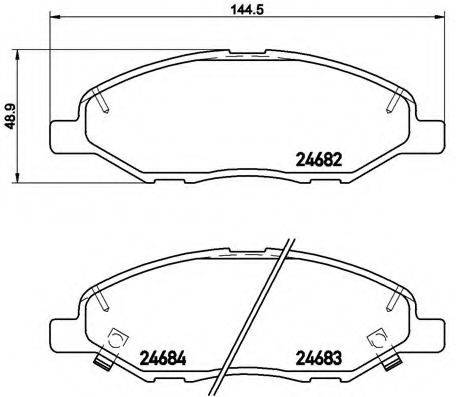 Комплект гальмівних колодок BREMBO P 56 088