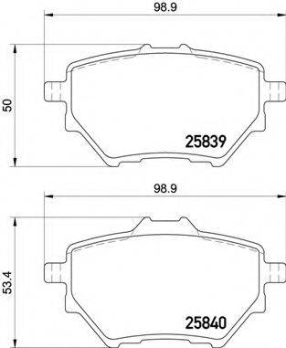 Комплект гальмівних колодок з 4 шт. дисків BREMBO P 61 122