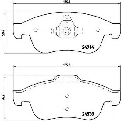 Комплект гальмівних колодок з 4 шт. дисків BREMBO P 68 050