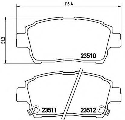 Комплект гальмівних колодок з 4 шт. дисків BREMBO P 83 051