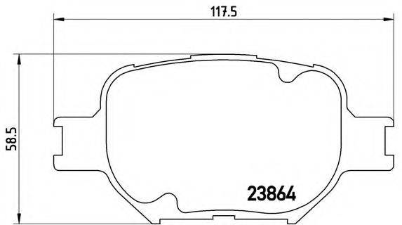 Комплект гальмівних колодок з 4 шт. дисків BREMBO P 83 054