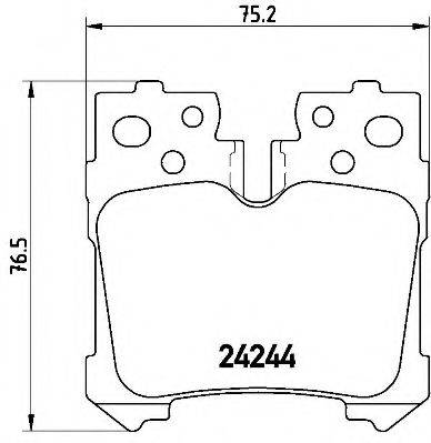 Комплект гальмівних колодок з 4 шт. дисків BREMBO P 83 076