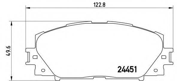 Комплект гальмівних колодок BREMBO P 83 106