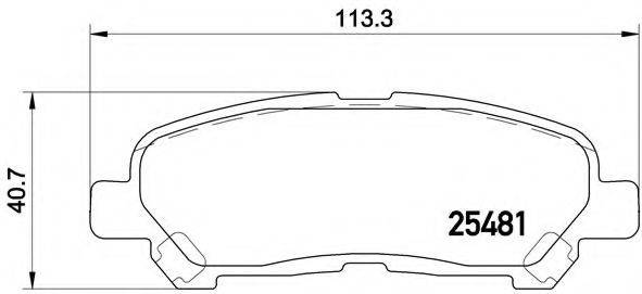 Комплект гальмівних колодок BREMBO P 83 138