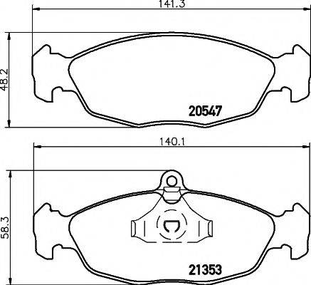 MINTEX MDB1556 Комплект гальмівних колодок, дискове гальмо