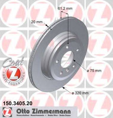 Диск гальмівний ZIMMERMANN 150.3405.20