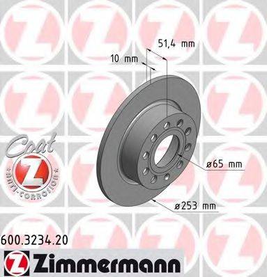 Диск гальмівний ZIMMERMANN 600.3234.20