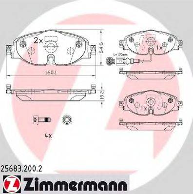 Колодки гальмівні дискові ZIMMERMANN 25683.200.2