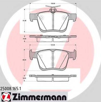 Колодки гальмівні дискові ZIMMERMANN 25008.165.1