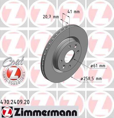 ZIMMERMANN 470240920 гальмівний диск