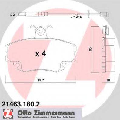 Колодки гальмівні дискові ZIMMERMANN 21463.180.2