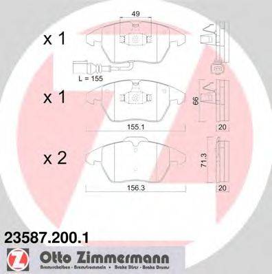 Колодки гальмівні дискові ZIMMERMANN 23587.200.1