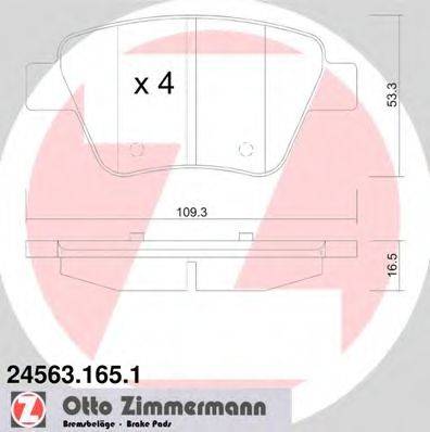 Колодки гальмівні дискові ZIMMERMANN 24563.165.1