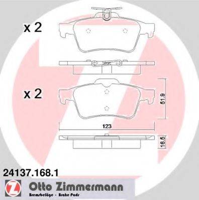 Колодки гальмівні дискові ZIMMERMANN 24137.168.1