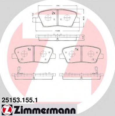 Колодки гальмівні дискові ZIMMERMANN 25153.155.1