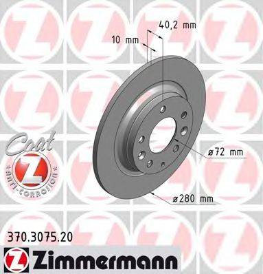 Диск гальмівний ZIMMERMANN 370.3075.20