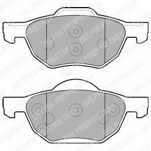 Комплект гальмівних колодок DELPHI LP1862